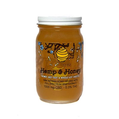 12 oz Hemp and Honey Glass Jar