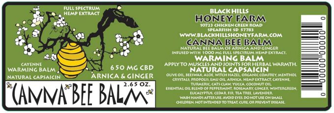 Canna Bee Balm (2.65 oz stick) - arthritis pain relief with CBD